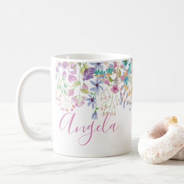 Mug floral de Field (Avec donut)