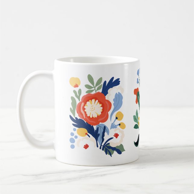 Mug Floral Design (Gauche)