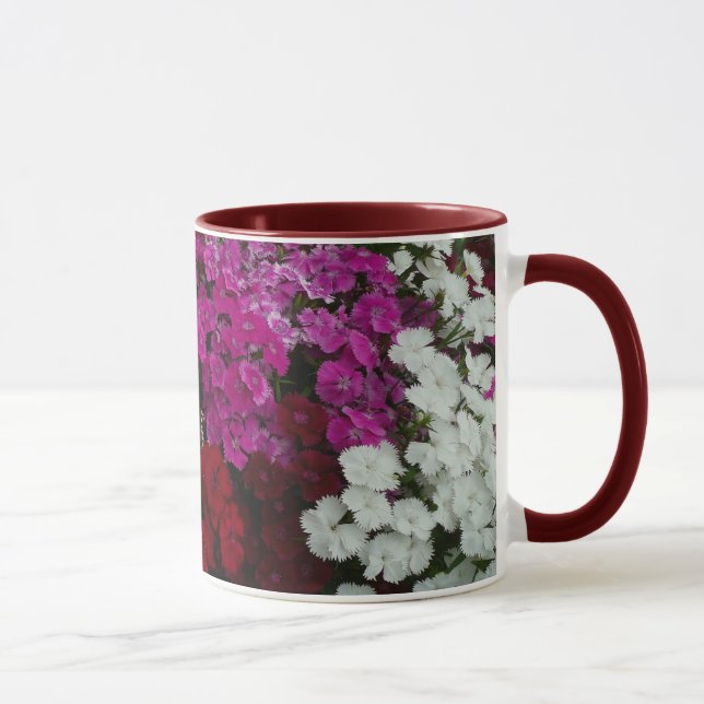 Mug Floral Dianthus blanc, rose et rouge (Droite)
