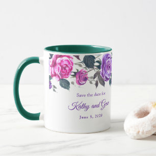Mug floral-Enregistrer la date
