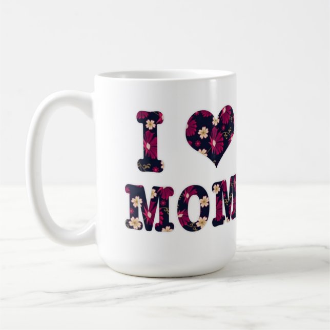 Mug Floral I Love Maman (Gauche)