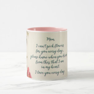 Mug Floral "Je ne peux pas vous choisir des fleurs cha