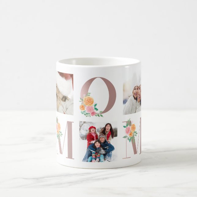 Mug Floral or rose Meilleur MOM jamais Floral Multi Ph (Centre)