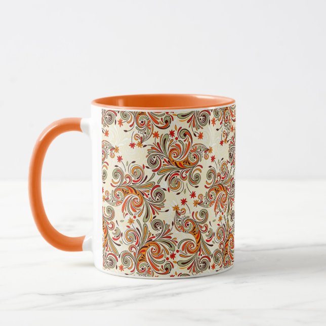 Mug Floral orange (Gauche)