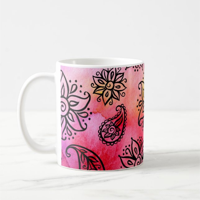 Mug Floral ornemental : Ethnic Seamless (Gauche)