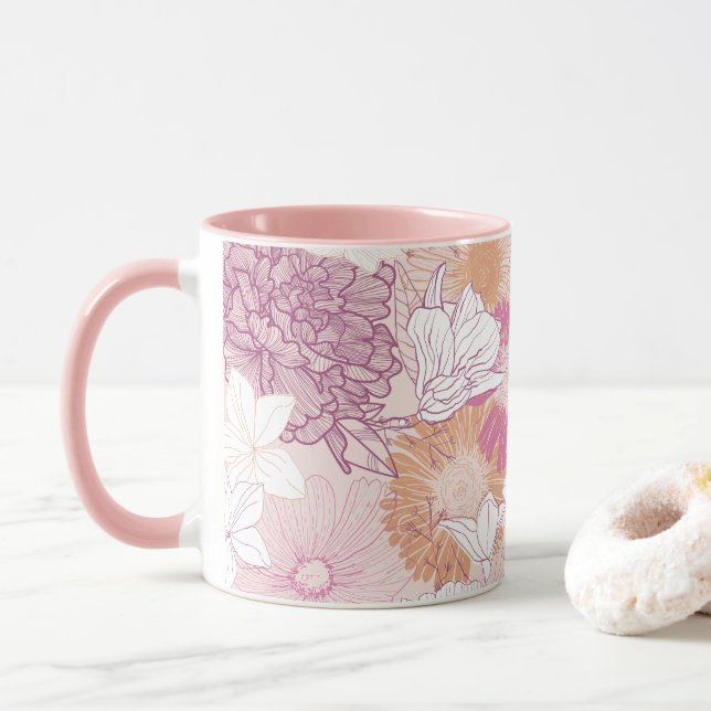 Mug Floral sans joint (Avec donut)