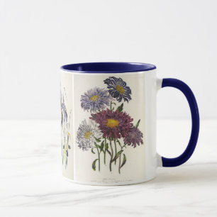 Mug Floral vintage, Asters, Irises et Fleurs de pavot