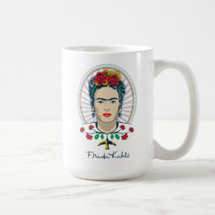 Mug Floral vintage de Frida Kahlo  