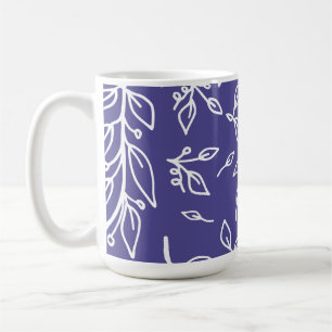 Mug Flore bleu ardoise foncée