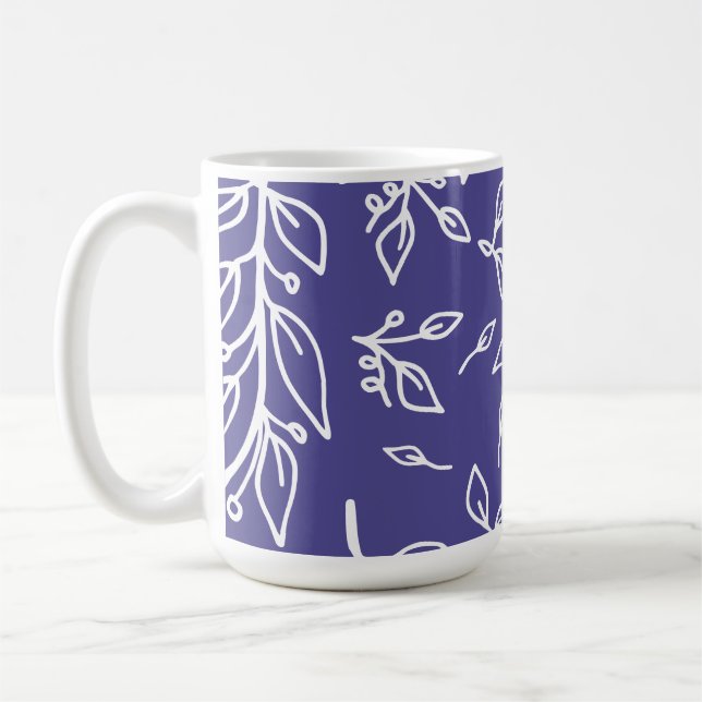 Mug Flore bleu ardoise foncée (Gauche)