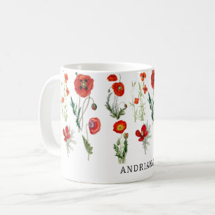 Mug Flore de pavots rouges