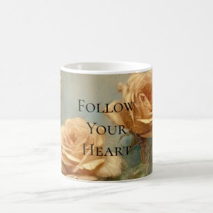 Mug Flore Rose de pêche romantique