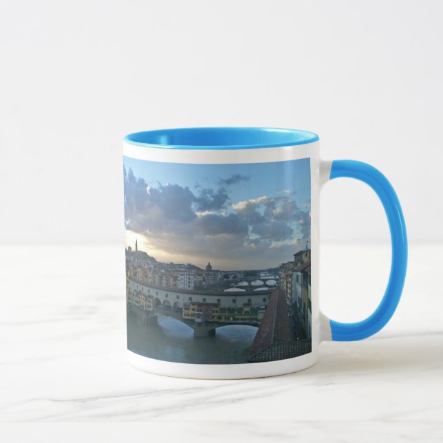 Mug Florence - coucher du soleil, ponts de rivière de (Droite)