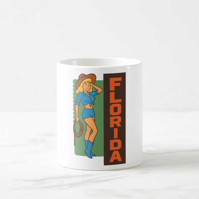 Mug Floride Cowgirl avec Lasso (Centre)