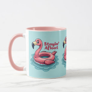 Mug Flotteur Flamant Rétro Été Drôle