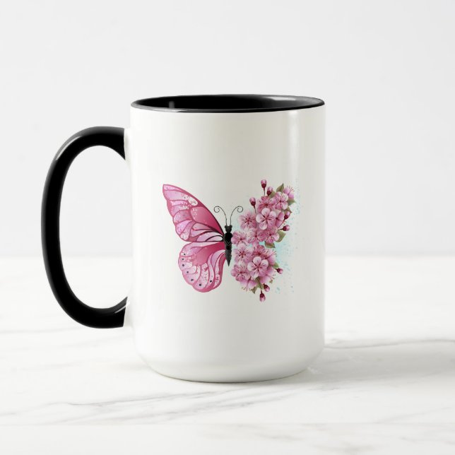 Mug Flower Butterfly (Gauche)