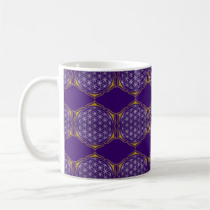Mug Flower Of Life - Lotus or argent