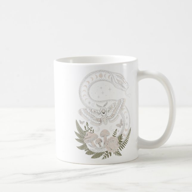Mug Flowers Goblincore Moth Butterfly Monophases Cotta (Droite)
