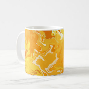 Mug Flux Abstrait Orange Vibrant
