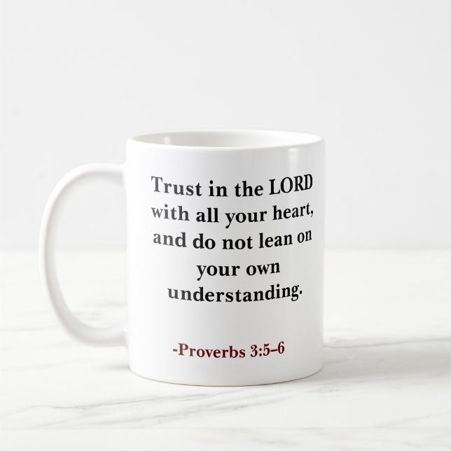 Mug Flux biblique personnalisé Confiance dans l'Éterne (Gauche)