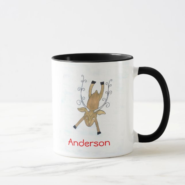 Mug Fly Boy Christmas Reindeer, par fermeture sablonne (Droite)