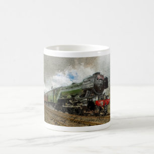 Mug Flying Scotsman oil Illustration peinte