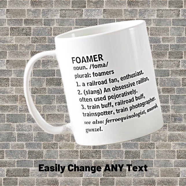 Mug Foamer - Vapeur Diesel Railfan passionné de train (Créateur téléchargé)