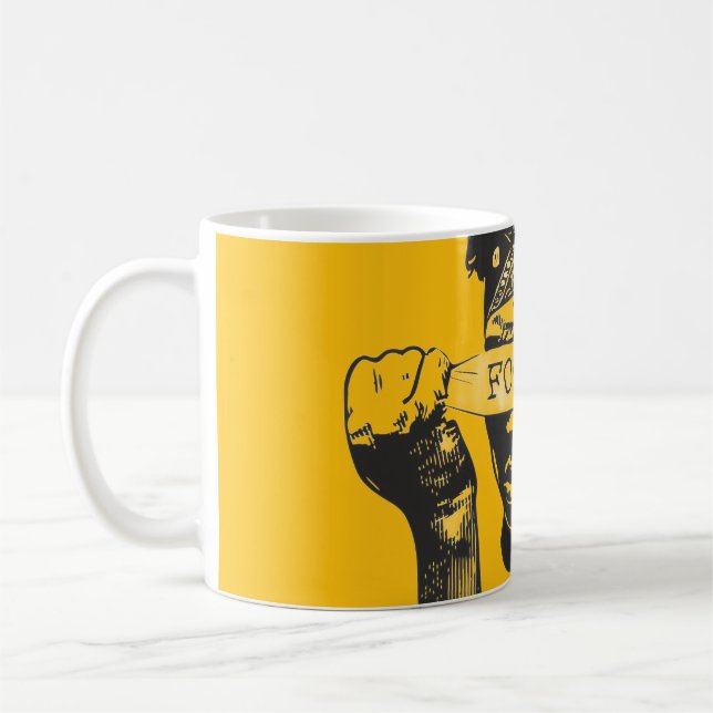 Mug Focus Blindfold Motivational Street Art Illustrati (Gauche)