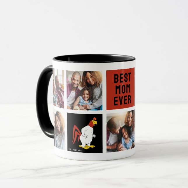 Mug Foghorn Leghorn | Meilleur Collage Photo De Maman (Devant gauche)