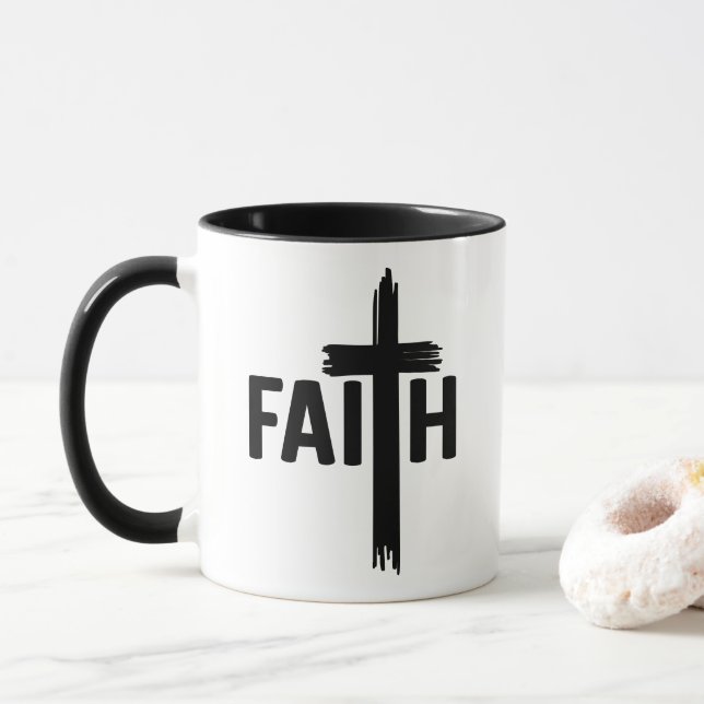 Mug Foi avec croix (Avec donut)