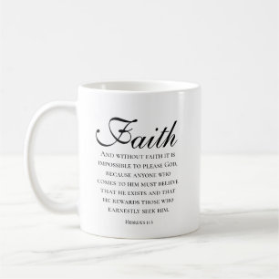 Mug Foi Écriture Hébreux 11:16 Verset de la Bible