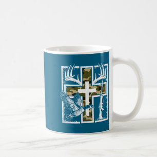 Mug Foi Pêche Chasse Camo Croix Canard Cerf Christi