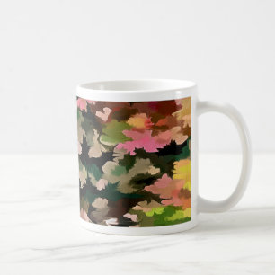 Mug Foliage Abstrait Dans Les Tons Automatiques