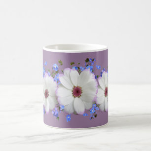 Mug Foliage Daisy Oubliez-moi pas sur Lavender Arrière