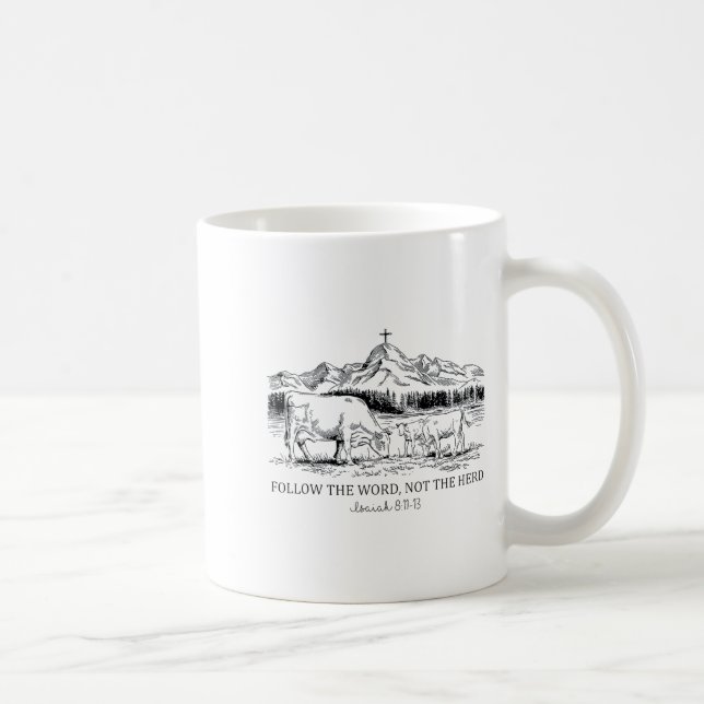 Mug Follow The Word Not The Herd Christian Western Hig (Droite)