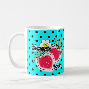 Mug Fond à pois turquoise