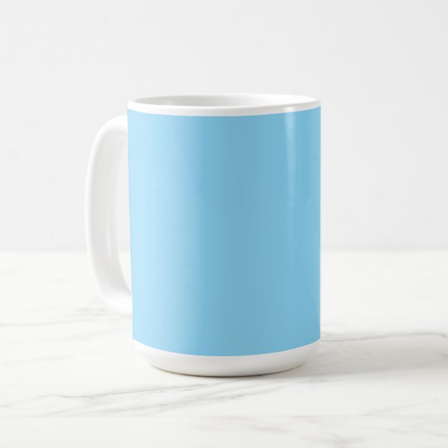 Mug Fond bleu clair uni de couleur uniforme (Devant gauche)