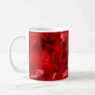 Mug Fond de cristal géométrique abstrait rouge