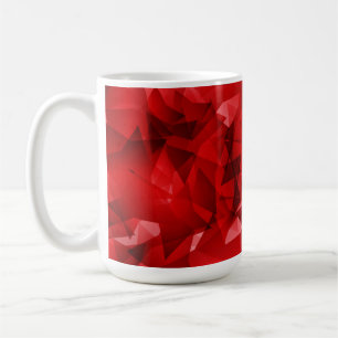 Mug Fond de cristal géométrique abstrait rouge
