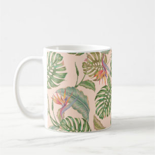 Mug Fond de motif tropical vintage Floral sans soudure