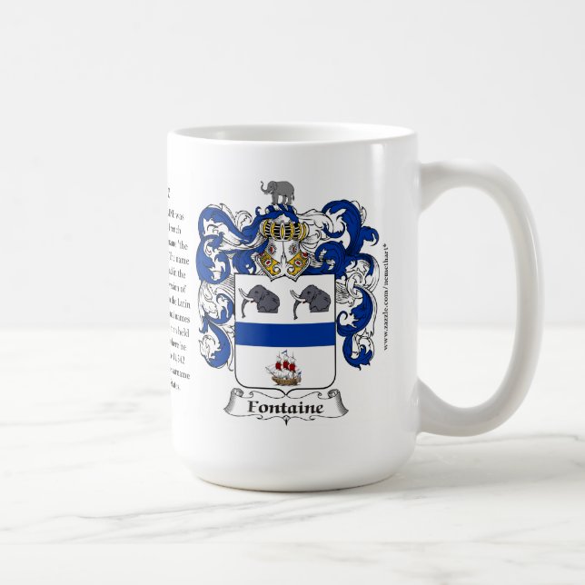 Mug Fontaine, l'origine, la signification et la crête (Droite)