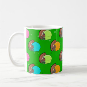 Mug Football Américain - Casque Coloré & Motif de Ball