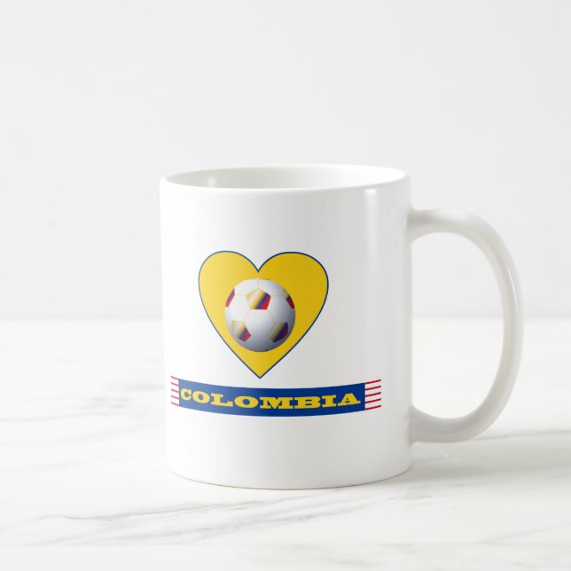 Mug FOOTBALL COLOMBIE Coeur jaune National Team (Droite)