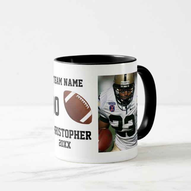 Mug Football photo moderne (Devant droit)