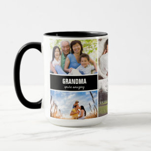 Mug for GRANDMA family Photo Collage Personalized