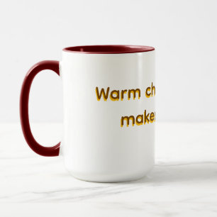 Mug for hot or cold chocolate milk, drinks