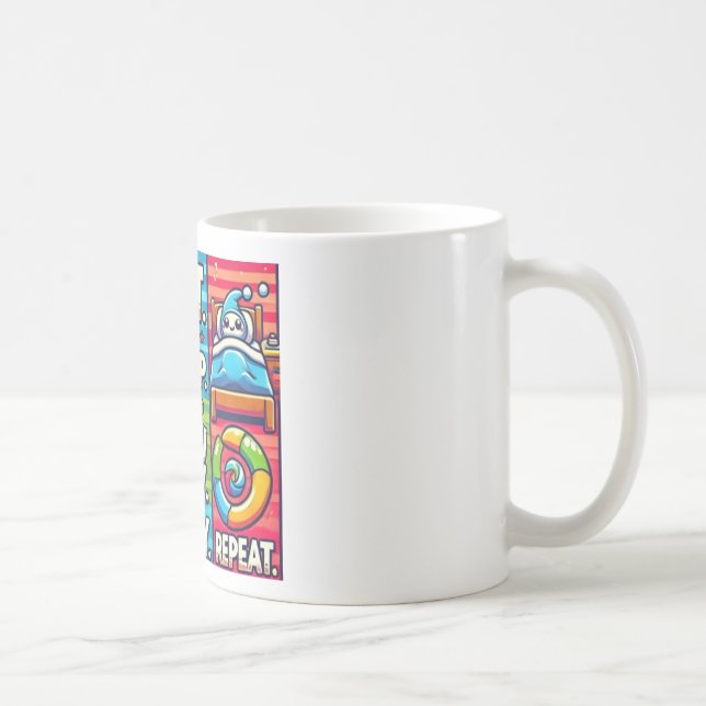 Mug for Kids "Eat, play, sleep and repeat" (Right)