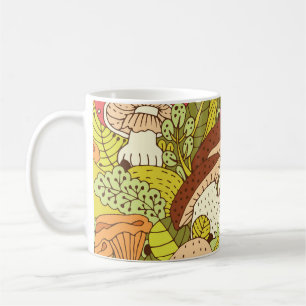 Mug Forêt Abstraite de champignons : Motif artistique