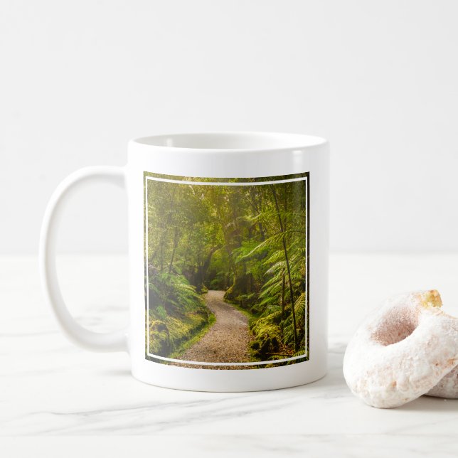 Mug Forêt | Chemin De Marche Dans La Forêt (Avec donut)