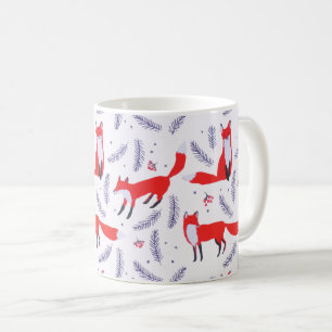 Mug Forêt de bois souriant Végétation Renard rouge